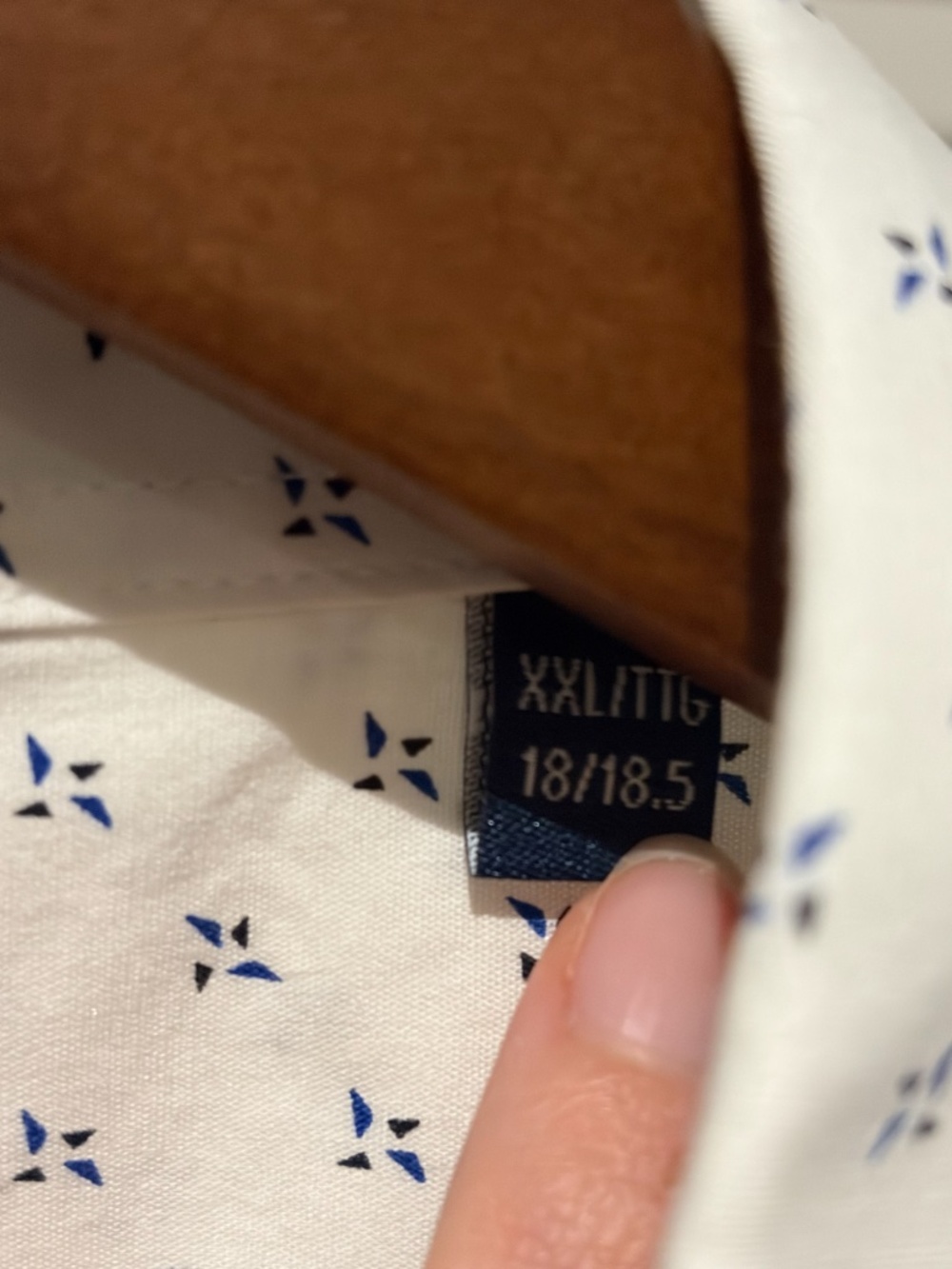 Nautica White Blue Print Short Sleeve Button-Up Shirt XXL - Picture 3 of 4